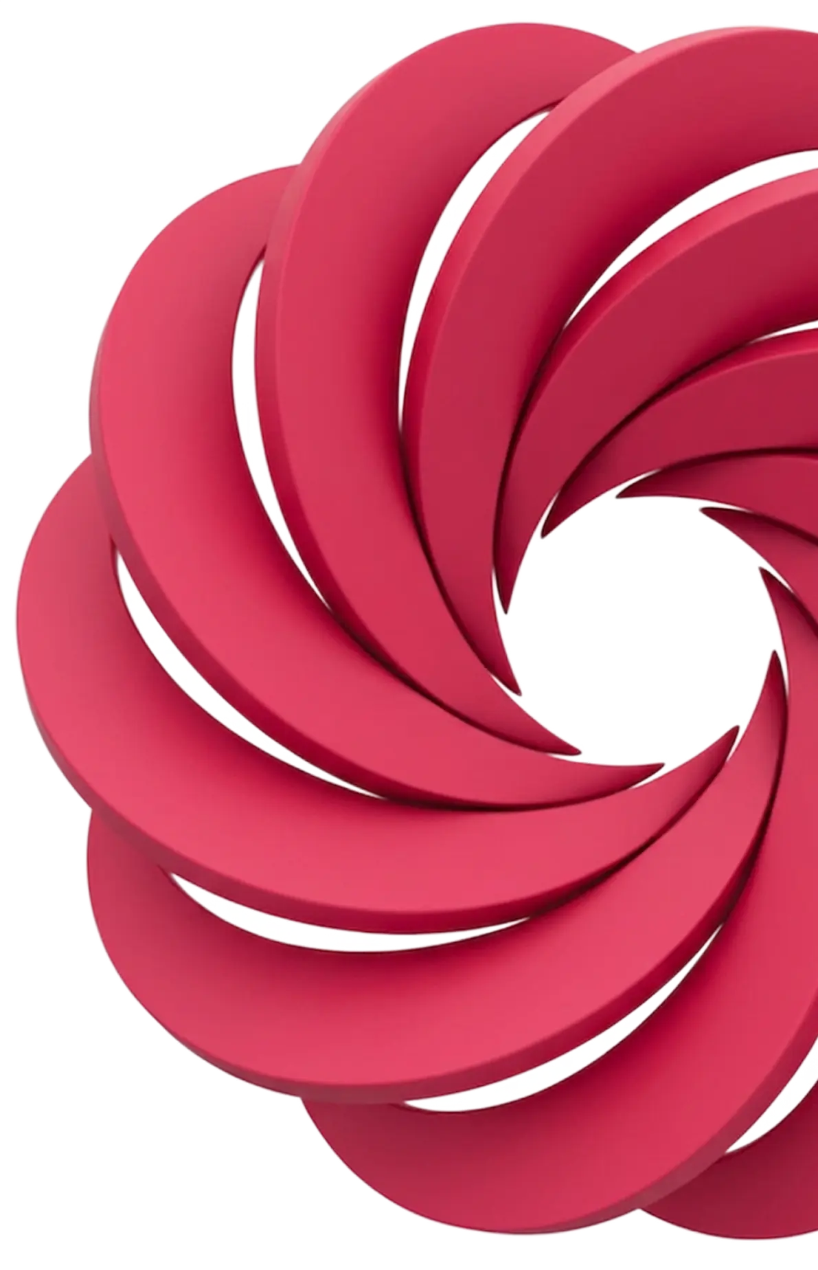 Abstract pink 3D spiral graphic